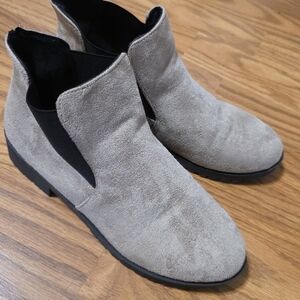Stylish Gray Suede Ankle Boots